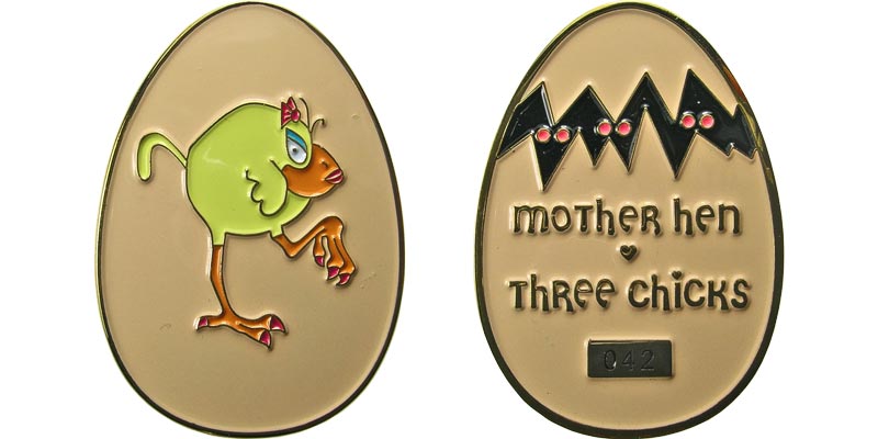 Mother Hen Three Chicks