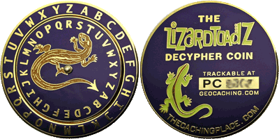 LizardToadz glow-in-the-dark geocoin