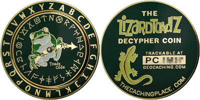 LizardToadz glow-in-the-dark geocoin